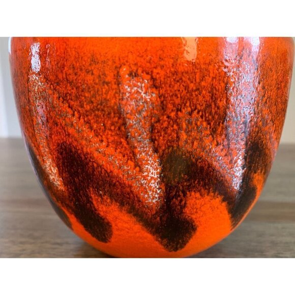 Alvino Bagni Bowl Red Orange White Black Stamped Italy Zigzag Vintage MCM - Picture 10 of 10